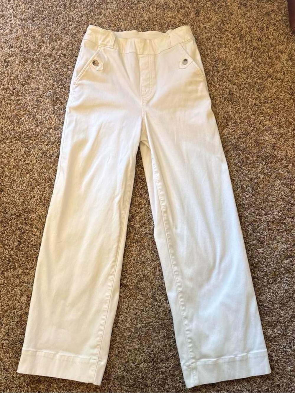 Women’s White Spanx Wide Leg Cropped Pant